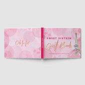 Paris Eiffelturm Rosa Gold Ooh La Custom Gästebuch (Voll)