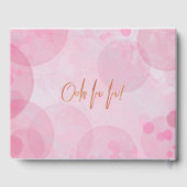 Paris Eiffelturm Rosa Gold Ooh La Custom Gästebuch (Rückseite)