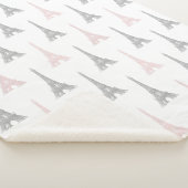 Paris-Eiffelturm-Rosa-graues Weiß Sherpadecke (3/4)