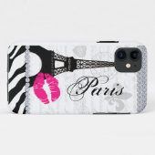 Paris-Eiffelturm-Rosa-LippenHandy-Abdeckung Case-Mate iPhone Hülle (Rückseite (Horizontal))