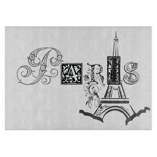 Paris-Eiffelturm Schneidebrett (Vorderseite)