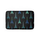 Paris-Eiffelturm-Schwarz-Aqua-Bad-Wolldecke Badematte (Vorderseite)