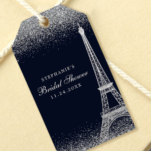 Paris Eiffelturm Silber Glanz Brautparty Geschenkanhänger