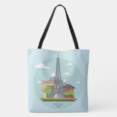 Paris Eiffelturm Tasche (Rückseite)