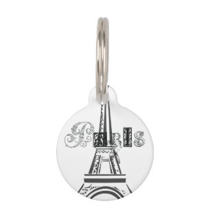 Paris-Eiffelturm Tiernamensmarke