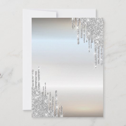 Paris Eiffelturm, Tropfen, Ballerina Quinceañera Einladung (Rückseite)