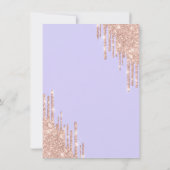 Paris Eiffelturm, Tropfen Lavander Quinceñera Einladung (Rückseite)