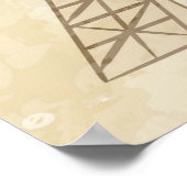 Paris Eiffelturm und Blume Poster (Ecke)