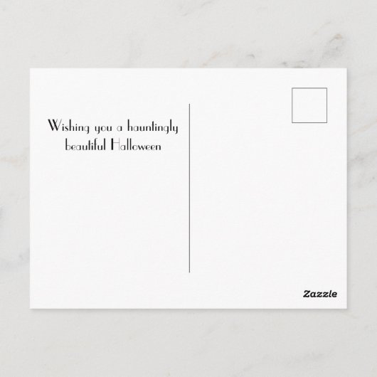 Paris, Eiffelturm und Halloween Balloons Gotik Postkarte (Rückseite)