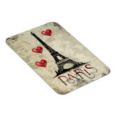 Paris, Eiffelturm und Red Heart Balloons Script Magnet (Rechte Seite)