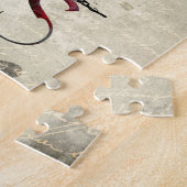 Paris, Eiffelturm und Red Heart Balloons Script Puzzle (Seite)