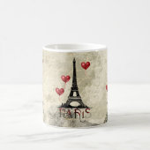 Paris, Eiffelturm und Rote Balloons Kaffeetasse (Mittel)