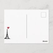 Paris, Eiffelturm und Rote Balloons Postkarte (Rückseite)