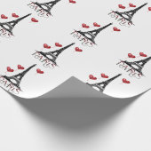 Paris, Eiffelturm und Rote Balloons schön Geschenkpapier (Ecke)