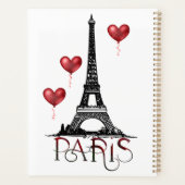 Paris, Eiffelturm und Rotes Herz Planer (Rückseite)