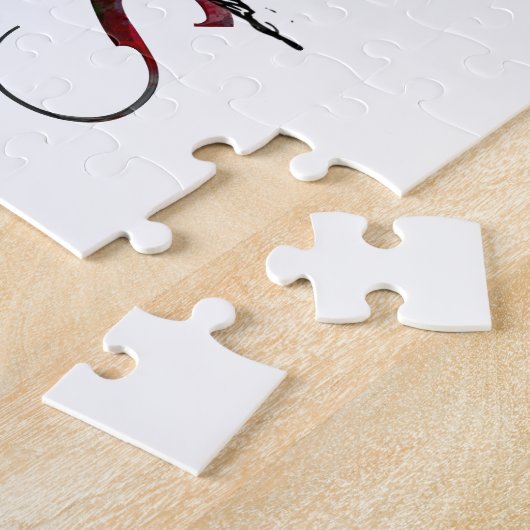 Paris, Eiffelturm und Rotes Herz Puzzle (Seite)