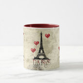 Paris, Eiffelturm und Rotes Herz Tasse (Zentrum)