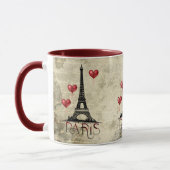 Paris, Eiffelturm und Rotes Herz Tasse (Links)