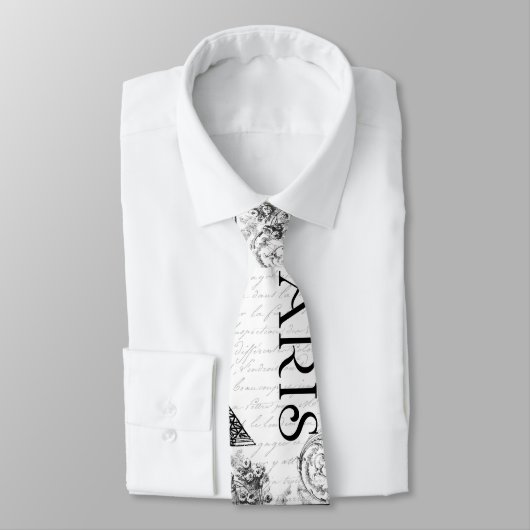 Paris Eiffelturm und Scrolls Krawatte (Gebunden)