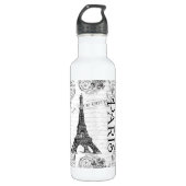 Paris Eiffelturm und Scrolls Trinkflasche (Vorderseite)