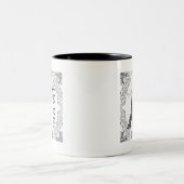 Paris Eiffelturm und Scrolls Zweifarbige Tasse (Mittel)