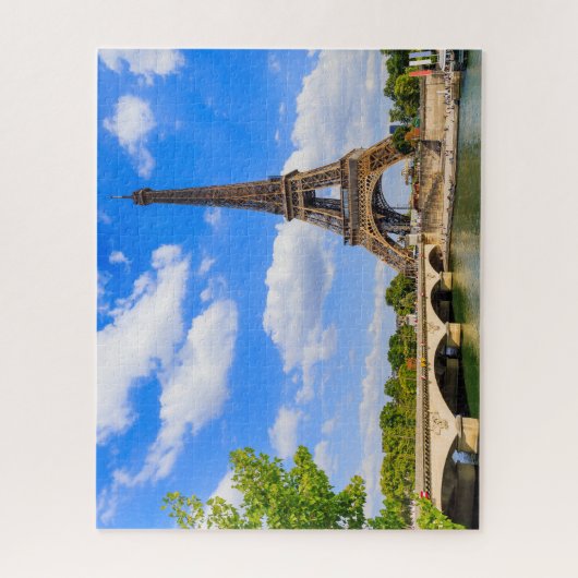 Paris, Eiffelturm und Seine, Frankreich. Jigsa Puzzle (Vertikal)