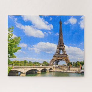 Paris, Eiffelturm und Seine, Frankreich. Jigsa Puzzle