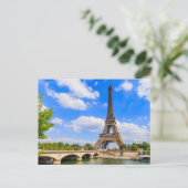 Paris, Eiffelturm und Seine, Frankreich. Postkarte (Stehend Vorderseite)