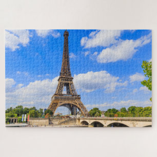 Paris, Eiffelturm und Seine, Frankreich. Puzzle