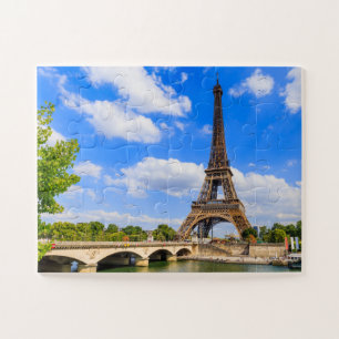 Paris, Eiffelturm und Seine, Frankreich. Puzzle