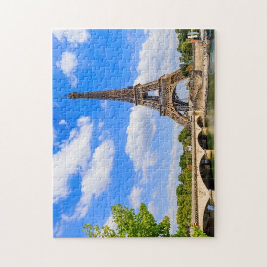 Paris, Eiffelturm und Seine, Frankreich. Puzzle (Vertikal)