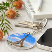 Paris, Eiffelturm und Seine, Frankreich. Schlüsselanhänger (Vorderseite rechts)