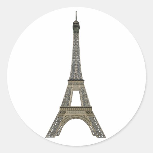 Paris: Eiffelturm: Vector Zeichnend: Runder Aufkleber (Vorderseite)