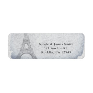 Paris Eiffelturm Vintage Hochzeit Chic Einladung