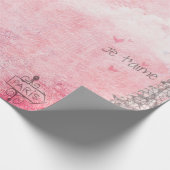 Paris-Eiffelturm Vintage Tauben Geschenkpapier (Ecke)