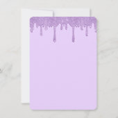 Paris-Eiffelturm, Violett-Tropfen Sweet 16 Einladung (Rückseite)