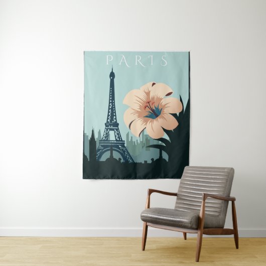 Paris Eiffelturm Wandteppich (Beispiel)