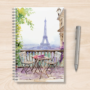 Paris Eiffelturm Wasserfarbe Café Journal Notizblock