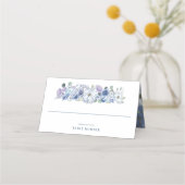 Paris Eiffelturm Wasserfarbenflorale Weiße Hochzei Platzkarte (Vorderseite)