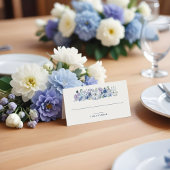 Paris Eiffelturm Wasserfarbenflorale Weiße Hochzei Platzkarte