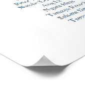 Paris Eiffelturm Wasserfarbenflorale Weiße Hochzei Poster (Ecke)