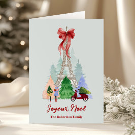 Paris Eiffelturm Weihnachtsfeiertag Foto individue Feiertagskarte