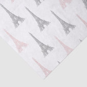 Paris-Eiffelturm-weißes rosa graues Seidenpapier (Ausschnitt)