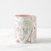 Paris-Eiffelturm-wunderliches Rosa Tasse (Zentrum)