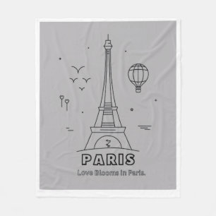 Paris Eiffelturm-Wurfdecke Fleecedecke