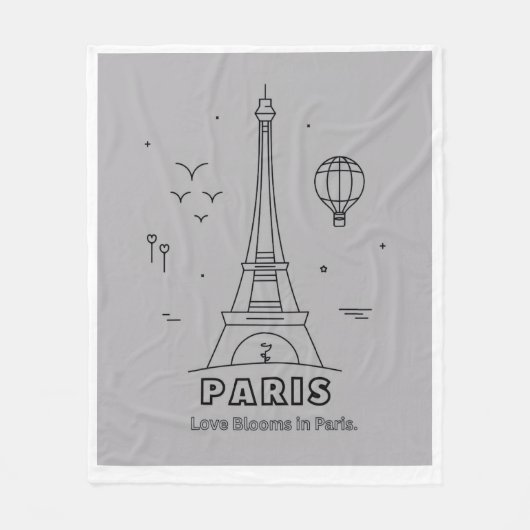 Paris Eiffelturm-Wurfdecke Fleecedecke (Vorderseite)