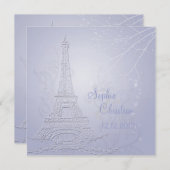 Paris, eiffelturmhochzeit Einladungen (Vorne/Hinten)