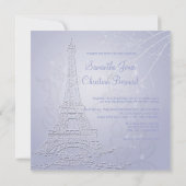 Paris, eiffelturmhochzeit Einladungen (Rückseite)