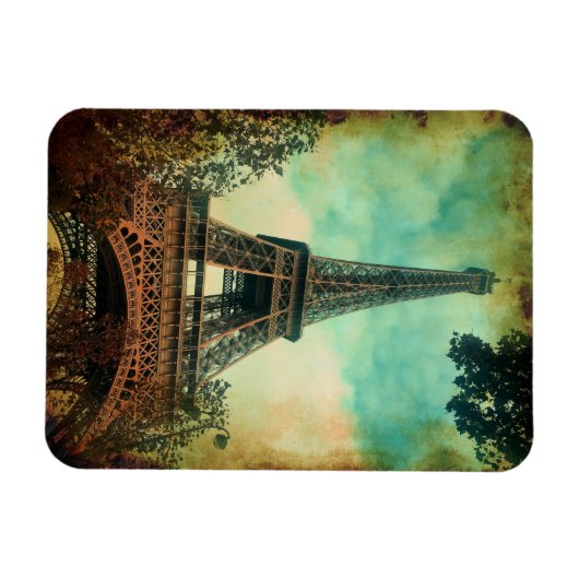 Paris, ein Vintager Eiffelturm Magnet (Horizontal)