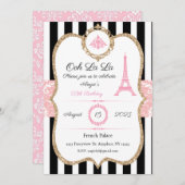 Paris Einladung, Custom, Birthday, Bridal, Baby Einladung (Vorne/Hinten)